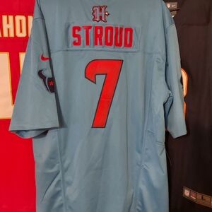 Nike Light Blue and Red Men's Jersey